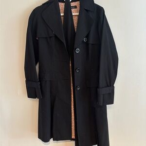 Women’s  Black Trench Coat, Queens Court